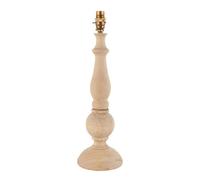 Loops Stylish Natural Wood Table Lamp Base With Aged Brass Accent