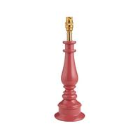 Loops Stylish Pink Clay Table Lamp Base With Brass Finish - B22 Led Compatible