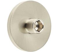 Loops Stylish Satin Nickel Wall Mounted Doorstops With Plain Bases - Solid Brass & Rubber Stopper