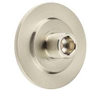 Loops Stylish Satin Nickel Wall-Mounted Doorstops With Stepped Bases - Solid Brass & Rubber Stopper