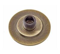 Loops Stylish Stepped Base Wall-Mounted Doorstops In Antique Brass Finish - Solid Brass & Rubber Stopper