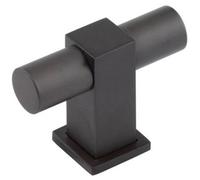 Loops Stylish T Bar Cupboard Knob In Dark Bronze Finish - Kitchen Cabinet Knob