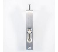 Loops Sunk Slide Flush Door Bolt With Flat Keep Plate - 102mm X 17mm Satin Chrome