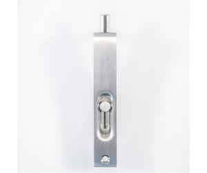 Loops Sunk Slide Flush Door Bolt With Flat Keep Plate - 102mm X 17mm Satin Chrome