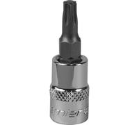 Loops T27 TRX Star Socket Bit - 1/4" Square Drive - PREMIUM S2 Steel Head Knurled Grip in Metallics Loops Metallics