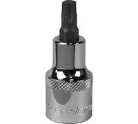 Loops T40 TRX Star Socket Bit - 1/2" Square Drive - PREMIUM S2 Steel Head Knurled Grip in Metallics Loops Metallics