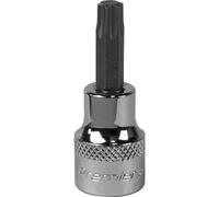 Loops T40 TRX Star Socket Bit - 3/8" Square Drive - PREMIUM S2 Steel Head Knurled Grip in Metallics Loops Metallics