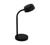 Loops Table Desk Lamp Colour Plain Black Rocker Switch Bulb LED 4.5W Included Loops Black