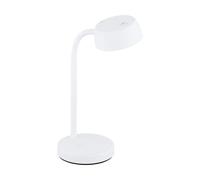 Loops Table Desk Lamp Colour Plain White Rocker Switch Bulb LED 4.5W Included Loops White