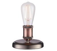 Loops Table Lamp Aged Pewter & Aged Copper Plate 40W E27 GLS Complete Lamp Loops Copper