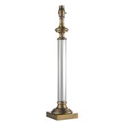 Loops Table Lamp - Antique Brass & Clear Glass - 10W LED E27 - Bedside Light Base Only Loops Clear