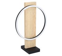 Loops Table Lamp Colour Black Brown Shade White Plastic Bulb LED 1x12W Included Loops Black