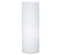 Loops Table Lamp Colour Shade White Glass Opal Matt In Line Switch Bulb E27 1x60W Loops White