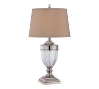 Loops Table Lamp Highly Polished Nickel Finish LED E27 100W Single Bulb d02195 in Metallics Loops Metallics
