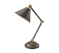 Loops Table Lamp Moveable Up Down Desk Bedside Light Dark Grey Aged Brass LED E27 60W Loops Grey