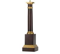 Loops Table Lamp Oxblood & Gold Painted Square & Cylindrical Shade Not Inc LED E27 60w Loops Multicolor
