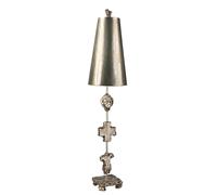 Loops Table Lamp Silhouettes Gold Cone Shade. Aged Silver LED E27 60W in Metallics Loops Metallics