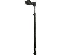 Loops Telescopic Left Handed Ergonomic Walking Stick In Gloss Black For Comfort And Support