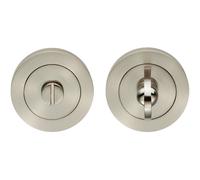 Loops Thumbturn Lock and Release Handle 50mm Diameter Round Rose Satin Nickel