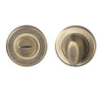 Loops Thumbturn Lock and Release Handle Beveled Edge Concealed Fix Antique Brass