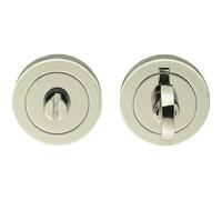 Loops Thumbturn Lock and Release Handle Beveled Edged Rose Polished Nickel