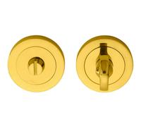 Loops Thumbturn Lock And Release Handle Concealed Fix 80mm Spindle Polished Brass