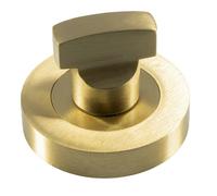 Loops Thumbturn Lock & Release Handle Concealed Fix Round Rose Satin Brass in Metallics Loops Metallics
