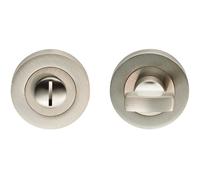 Loops Thumbturn Lock & Release Handle Concealed Fix Round Rose Satin Nickel in Metallics Loops Metallics