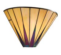 Loops Tiffany Glass LED Wall Light - Geometric Design - Matt Black Finish - Dimmable Loops Black