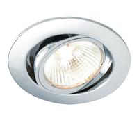 Loops TILTING Round Recess Ceiling Down Light Chrome 95mm Flush GU10 Lamp Fitting Loops Multicolor