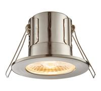 Loops Tool-less Recessed Bathroom IP65 Downlight - 4W Warm White LED - Satin Nickel in Metallics Loops Metallics