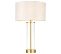 Touch Dimmable Table Lamp Gold Glass & White Shade Modern Bedside Feature Light