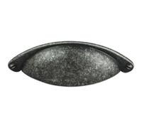 Loops Traditional Cup Pull Handle 104 x 26mm 64mm Fixing Centres Pewter Loops Multicolor