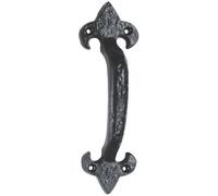 Loops Traditional Forged Iron Pull Handle 180 X 52mm Black Antique Door Handle