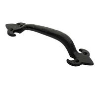 Loops Traditional Forged Iron Pull Handle 230 X 56mm Black Antique Door Handle