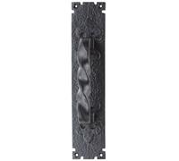 Loops Traditional Forged Twist Pull Handle 310 x 66mm Black Antique Door Handle Loops Black