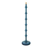 Loops Trendy 1380mm Tall Satin Marlin Blue Floor Lamp With Elegant Brass B22 Holder