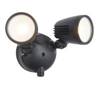 Loops Twin Light Outdoor Adjustable Spot Light - 2 x 10W CCT LED Module - Matt Black Loops Black