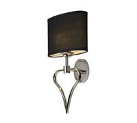 Loops Twin Wall Light Heart Shaped Frame White Shade Polished Chrome LED G9 3.5W Loops White