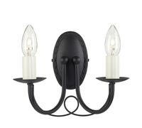 Loops Twin Wall Light Lower Ceiling Black Metal Looped Drapes Black LED E14 60W Loops Black