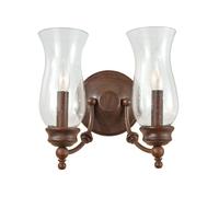 Loops Twin Wall Light Sconce Heritage Bronze LED E14 60W Bulb Loops Multicolor