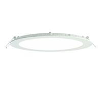 Loops Ultra Slim Round Flush Ceiling Light 18W Cool White LED 4000k Corridor Lamp Loops White