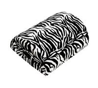 Loops Versatile 4-In-1 Zebra Print Support Cushion For Footstool, Armrest, Or Laptop Desk