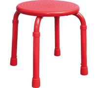 Loops Versatile Red Stackable Stool With Adjustable Height And Rust-Proof Aluminium Frame