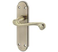 Loops Victorian Antique Bronze Suite Door Handle With Latchplate - Interior Lever On Backplate