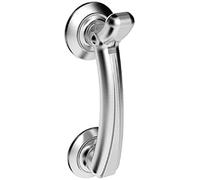 Victorian Bow Door Knocker on Rose 95mm Fixing Centres Satin Chrome