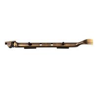 Loops Victorian Casement Window Stay Handle & 2 Pins - 300mm Length Antique Brass Bar
