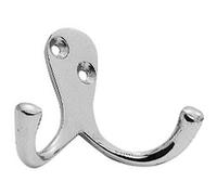 Loops Victorian One Piece Double Bathroom Robe Hook 26mm Projection Polished Chrome Loops Multicolor
