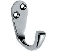 Victorian One Piece Single Bathroom Robe Hook 40mm Projection Polished Chrome