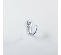 Loops Victorian One Piece Single Bathroom Robe Hook 40mm Projection Satin Chrome Loops Multicolor